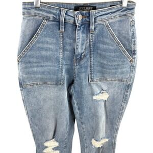 Judy Blue Distressed Boyfriend Jeans High Waist Size 26 Size 3 Denim Casual Chic